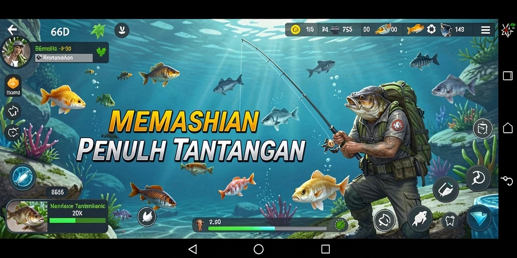 Tangkapan besar dalam permainan memancing 66D yang menegangkan.