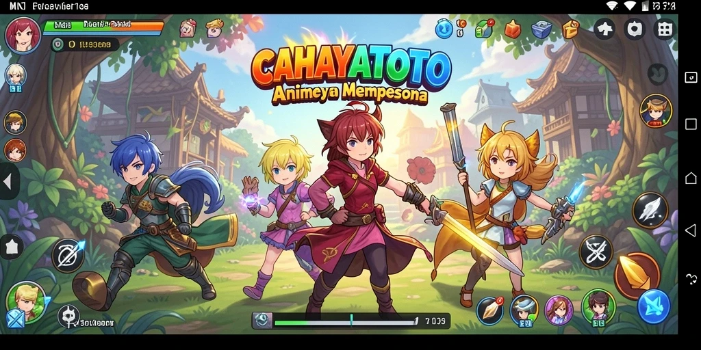 Screenshot utama CAHAYATOTO menampilkan pertarungan seru dan karakter karismatik.