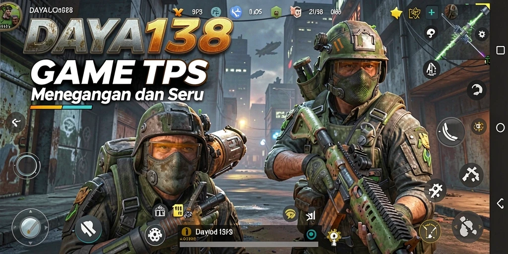 Tampilan dinamis gameplay DAYA138 dalam pertempuran TPS.