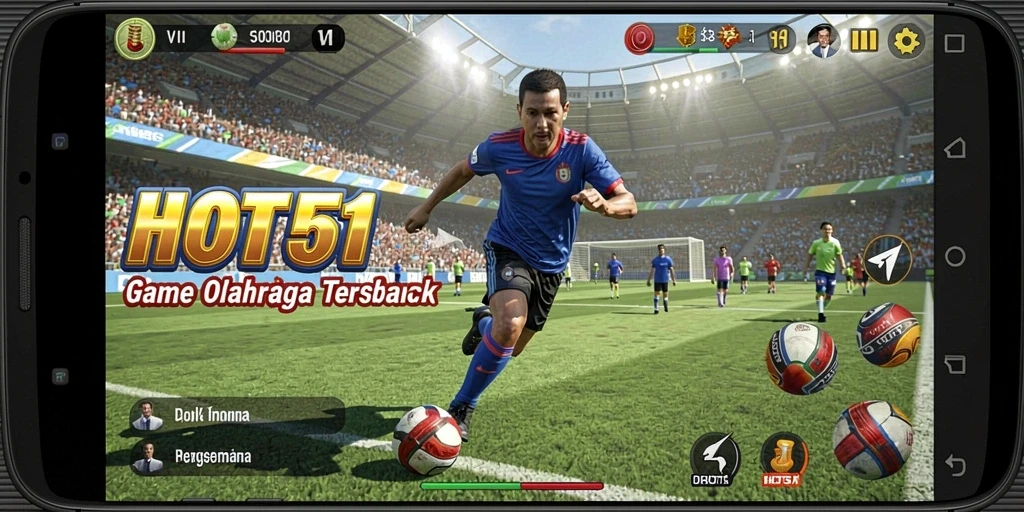 Tampilan screenshot HOT51 menampilkan aksi permainan olahraga yang menarik.