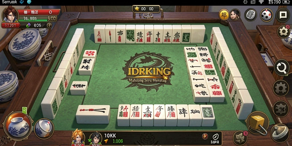 Screenshot IDRKING menampilkan gameplay Mahjong yang seru dan menarik.