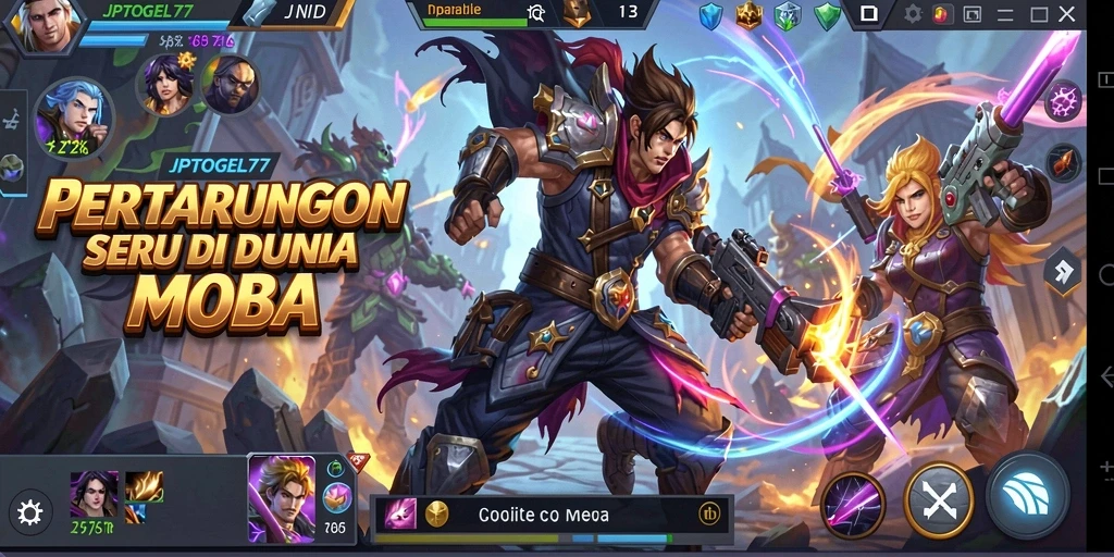 Screenshot gameplay seru di dunia MOBA JPTOGEL77.