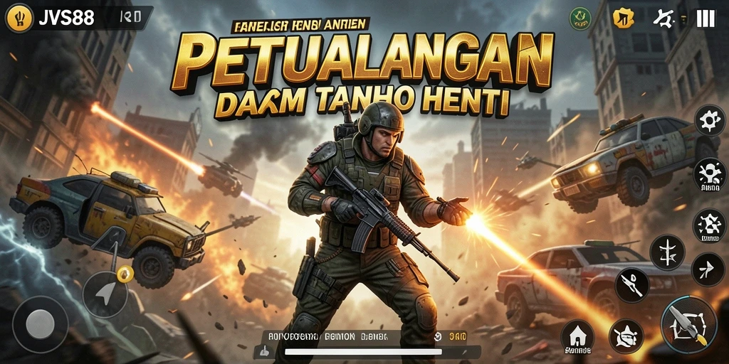 Tampilan aksi seru dalam JVS88 saat karakter bertarung.