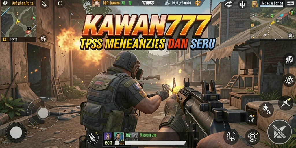 Tampilan dinamis permainan TPS KAWAN777 dengan aksi menembak yang seru.
