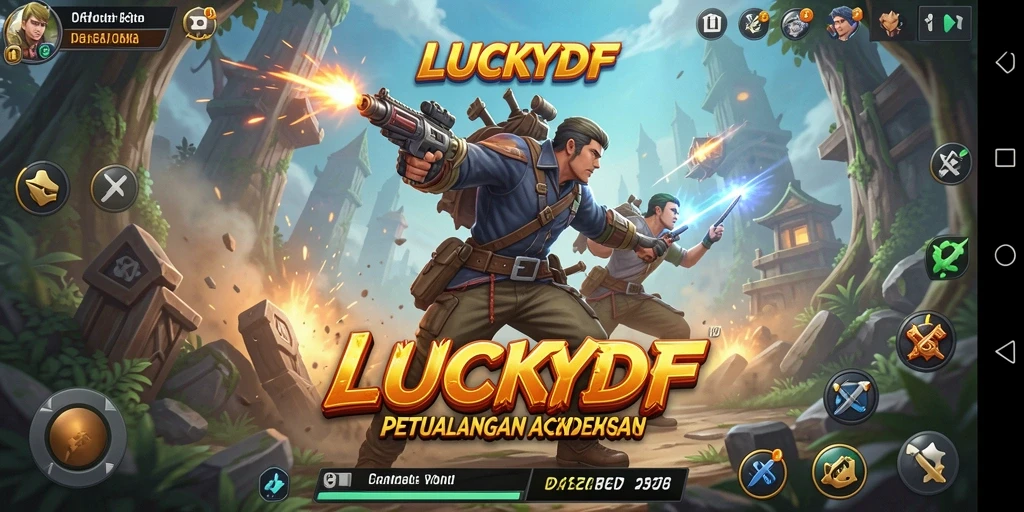 Tampilan seru gameplay LUCKYDF yang penuh aksi.