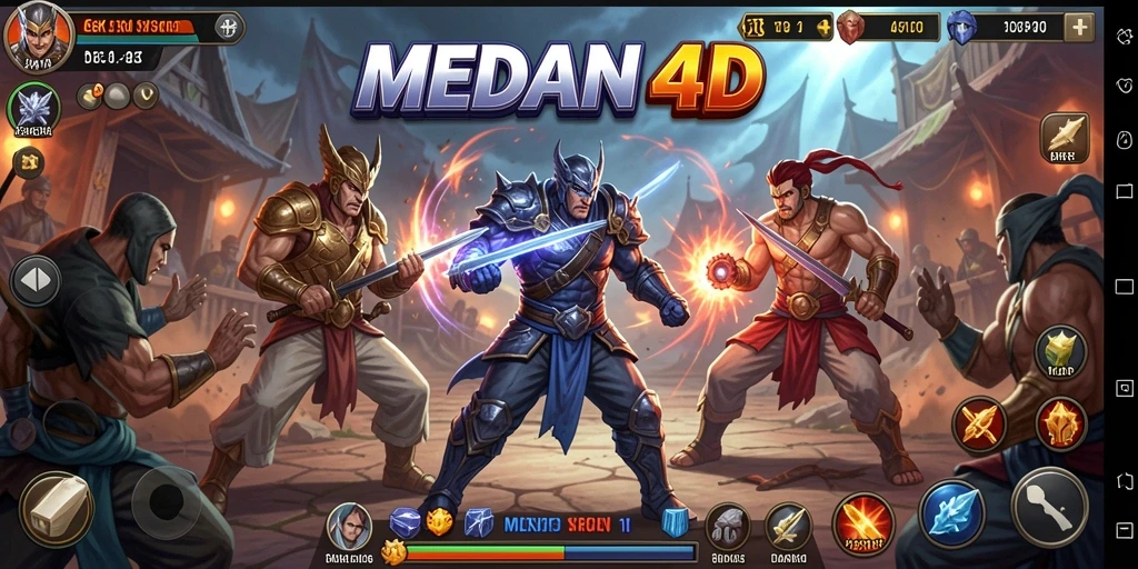 Screenshot utama menampilkan intensitas pertarungan di MEDAN4D.