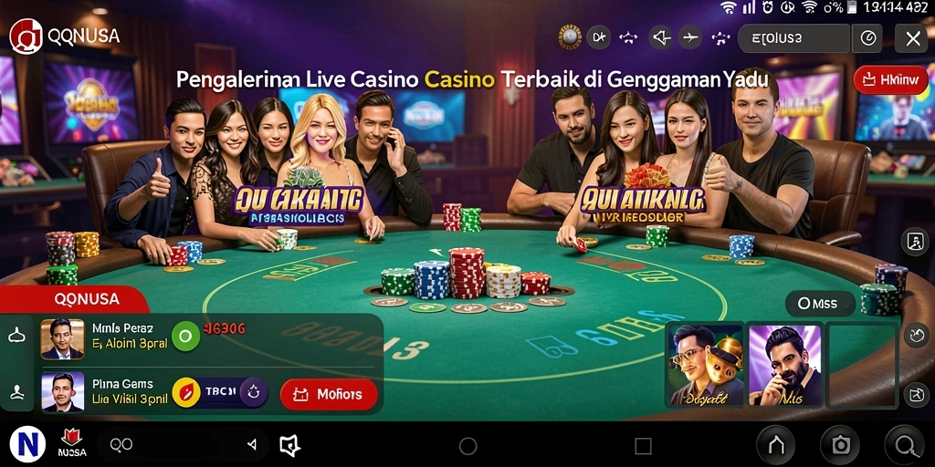 Tampilan screenshot gameplay Live Casino yang menarik dan interaktif.