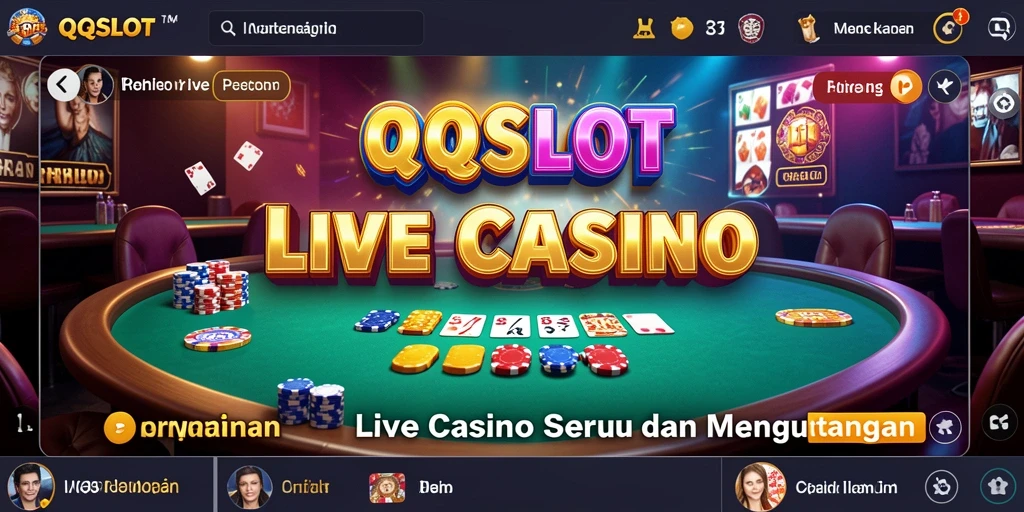 Tampilan menarik dari gameplay QQSLOT Live Casino.