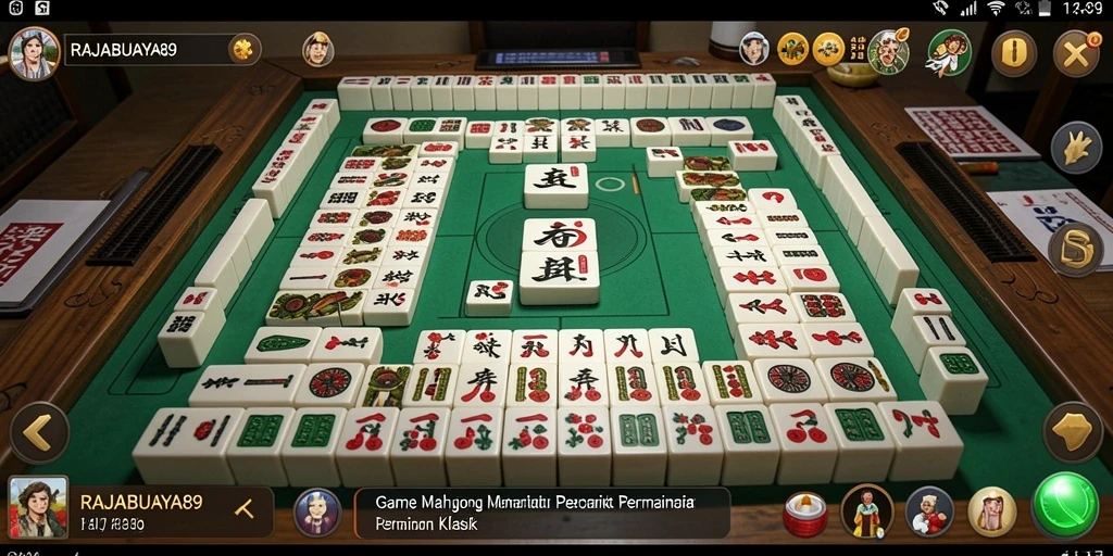 Tampilan gameplay RAJABUAYA89 dengan strategi Mahjong yang menantang.