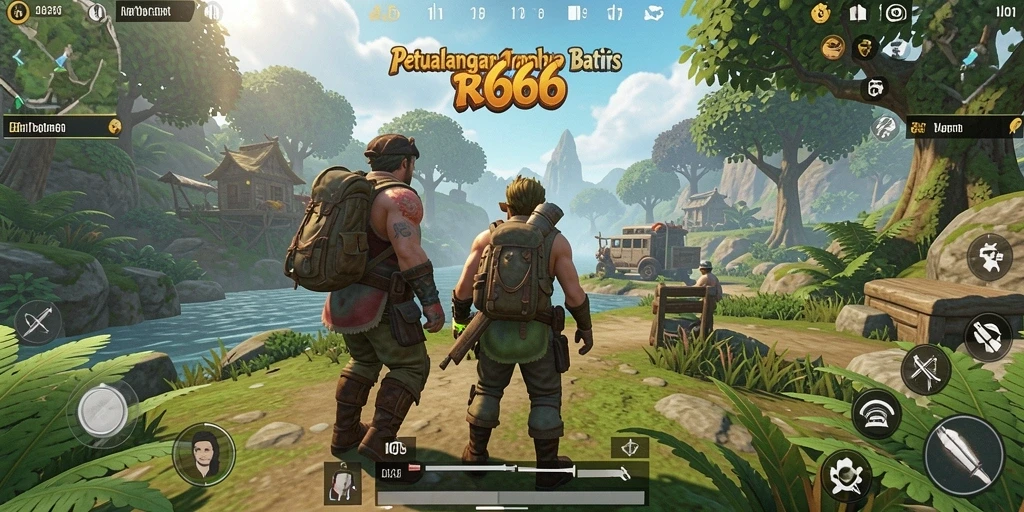 Screenshot menunjukkan eksplorasi mendalam dalam dunia terbuka RR666.