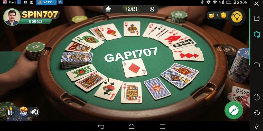 Screenshot gameplay SPIN707 menampilkan serunya bermain Gaple.
