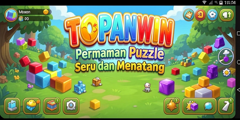 Tampilan gameplay seru dari game Puzzle TOPANWIN.