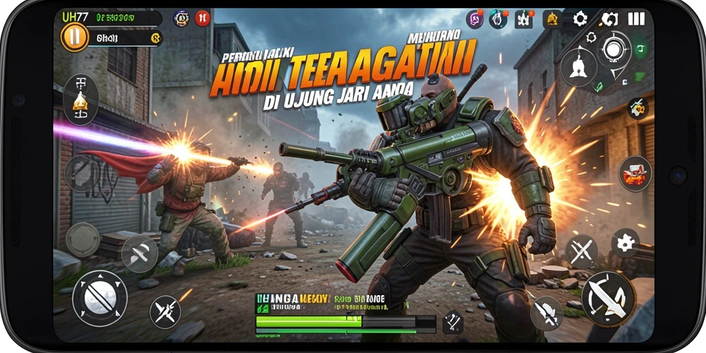 Gameplay UH77 dengan aksi mendebarkan dan grafis memukau.
