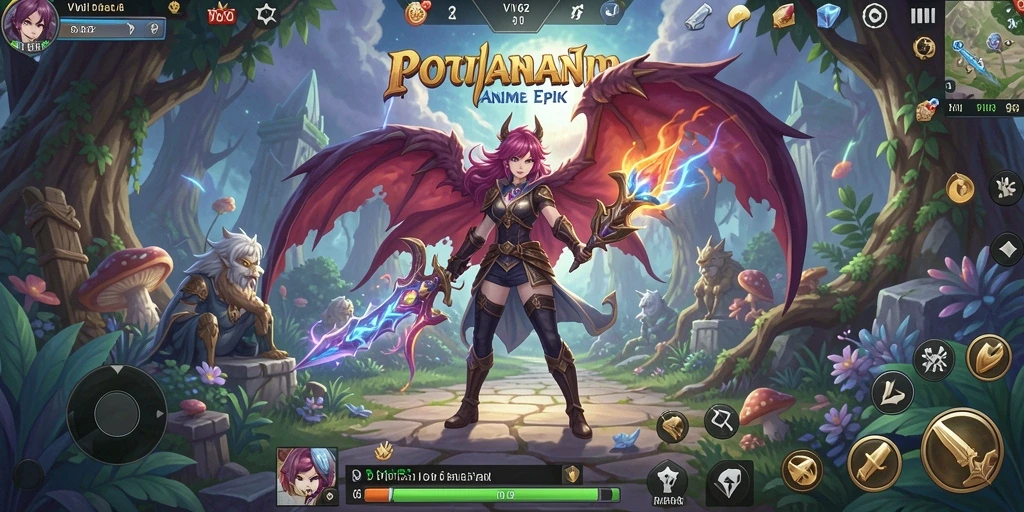 Tampilan gameplay VV62 yang menarik dengan karakter Anime yang dinamis.